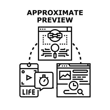 Previewing information across multiple digital devices Stock Illustration
