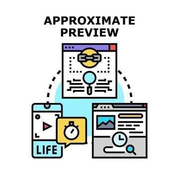 Previewing information across multiple digital devices Stock Illustration