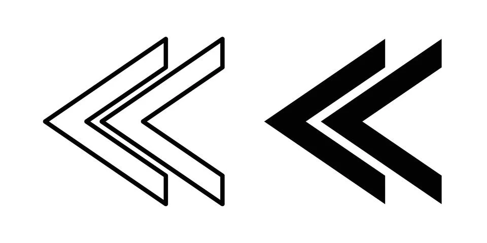 Previous arrow icon concept. best for web design Stockillustratie