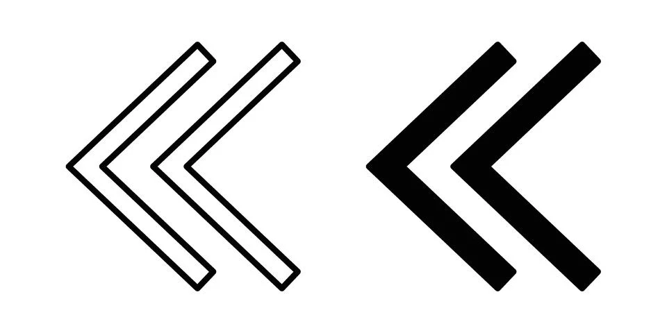 Previous arrow icon graphic element. web icon set Stockillustratie