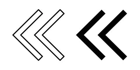 Previous arrow icon. Style is flat and line symbol イラスト素材