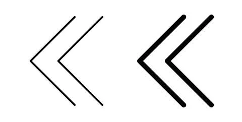 Previous arrow icon symbol. Flat Vector illustration Stock Illustration