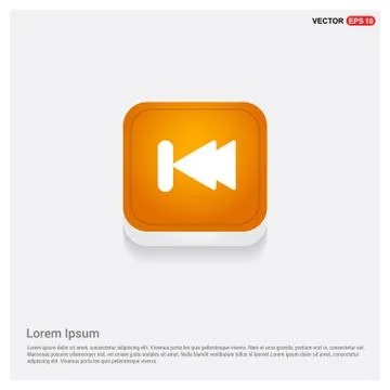 Previous, back icon Orange Abstract Web Button Stock Illustration