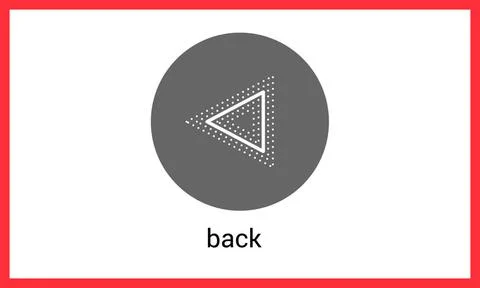 Previous button contour outline vector Previous button contour outline vec... Stock Photos