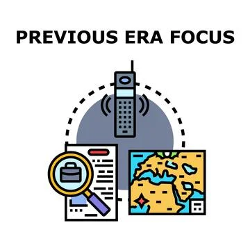 Previous era concept with retro technology and global business Stockillustratie