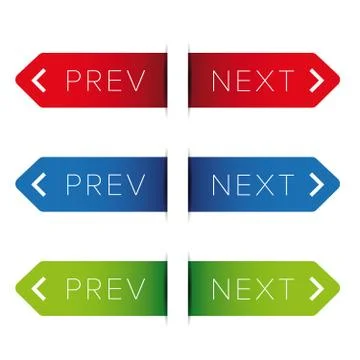 Previous next button sign Stock Illustration