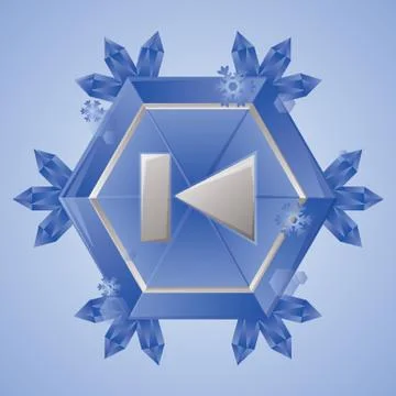 Previous Track Button Stock Illustration