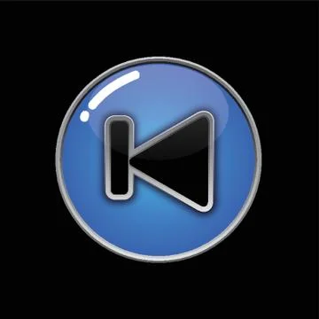 Previous Track Button Stock Illustration