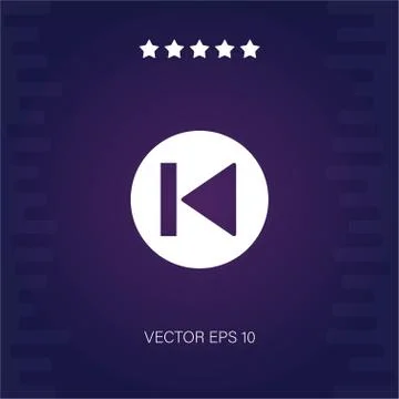 Previous vector icon Stock Illustration