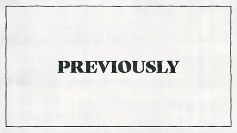 PREVIOUSLY Black Font On White Paper Stock Footage 229997196
