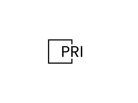 PRI letter initial logo design vector illustration Stock Illustration