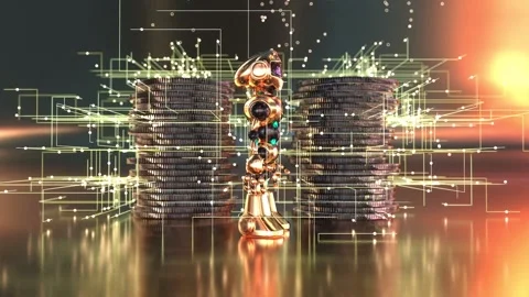 The price of artificial intelligence art Stock Footage 153222024