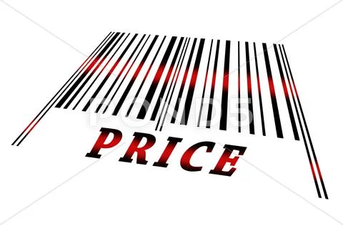 Price on barcode Stock Illustration