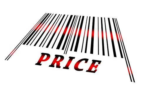 Price on barcode Stock Illustration