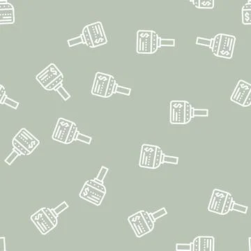 Price checker device line vector seamless pattern Illustrazione stock
