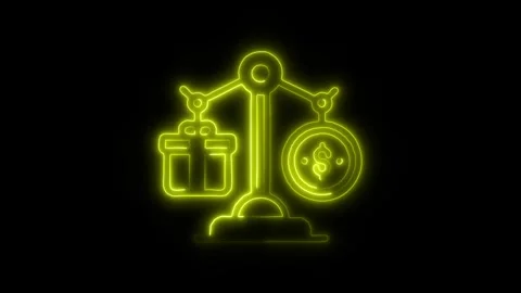 Price Comparison Outline Icon in HD Video Neon Animation Stock-Footage 304552271