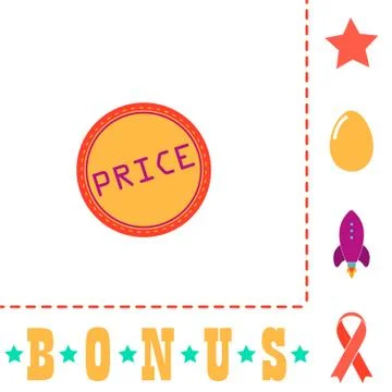 Price computer symbol Stock Illustration