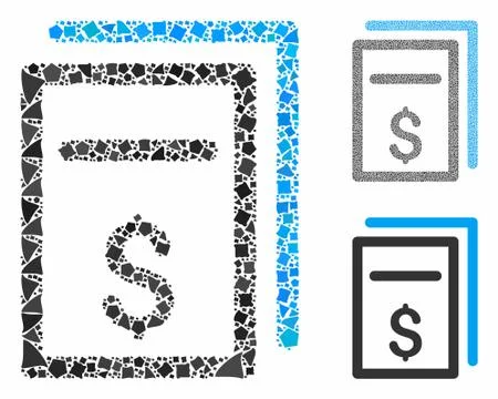 Price copy Composition Icon of Uneven Parts Illustrazione stock
