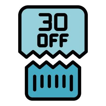 Price cut off icon vector flat Illustrazione stock