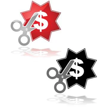 Price cut Stock Illustration