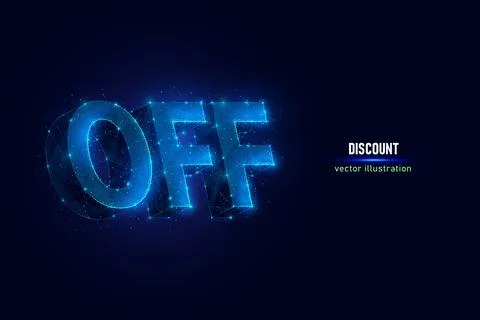 Off price cut low poly vector illustration Stock Illustration