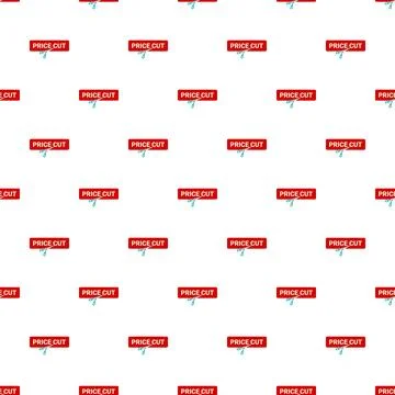 Price cut sale pattern creating promotional discount background Stock Illustration