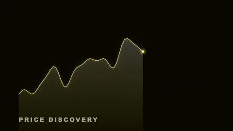 Price Discovery Concept - Abstract Light Particle and Text Stock Footage 335474056