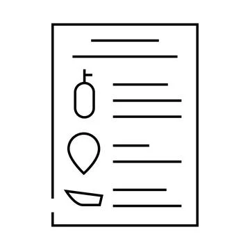 Price diving school line icon vector illustration Stock Illustration