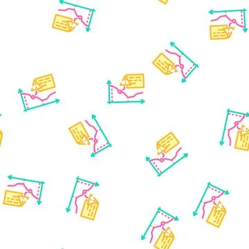 Price drop chart vector seamless pattern Illustrazione stock