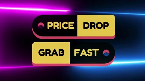 Price Drop! Grab Fast – Stunning Neon LED Background with Zoom Animation Video stock 304412409
