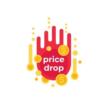 Price drop vector banner design Stock Illustration
