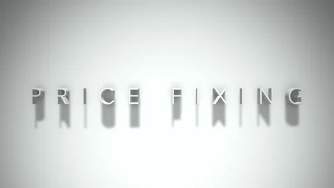 Price fixing  3D title animation white text on a white background Stock Footage 299636482