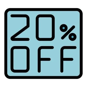 Price off icon vector flat Illustrazione stock