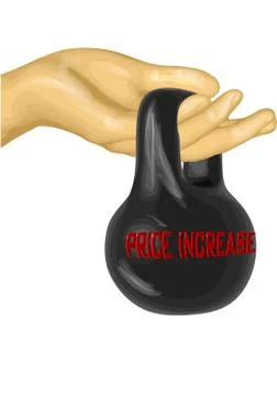 Price increase abstract illustration Illustrazione stock