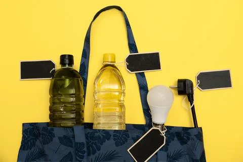 PRICE INCREASE OF BASIC PRODUCTS WITH CARDS. Stock Photos