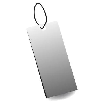 Price label note sign tab isolated on white background Illustrazione stock