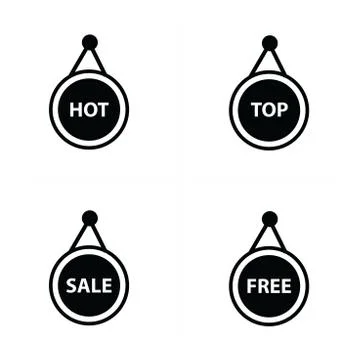 Price label set icon Stock Illustration