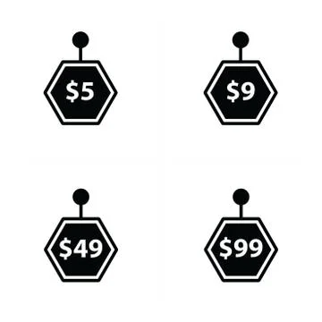 Price label set Stock Illustration