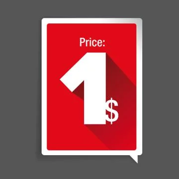 Price label vector red Stock Illustration