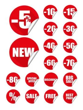 Price labels Stock Illustration