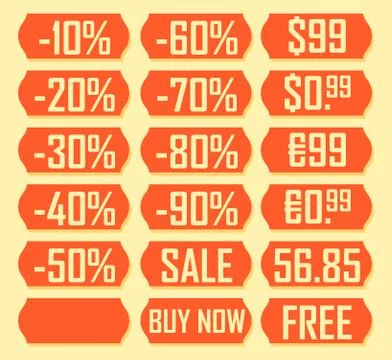 Price labels Stock Illustration