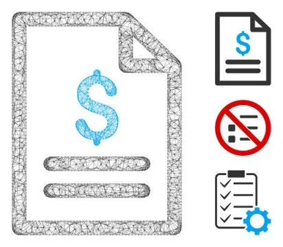 Price List Polygonal Web Vector Mesh Illustration 스톡 일러스트