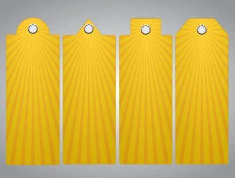 Price lists, tag. Sun rays. Eps 10. Stockillustratie