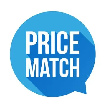 Price match button speech bubble Stock Illustration