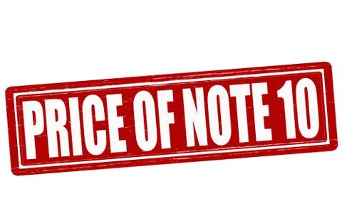 Price of note ten Stock Illustration
