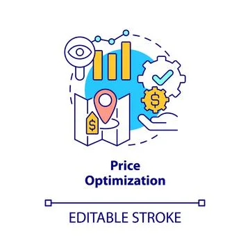 Price optimization concept icon Stock Illustration