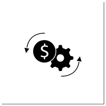 Price optimization glyph icon Stock Illustration