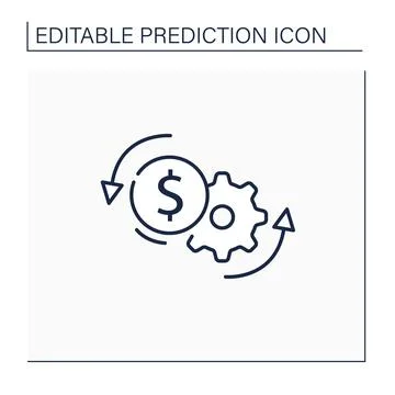Price optimization line icon Stock Illustration