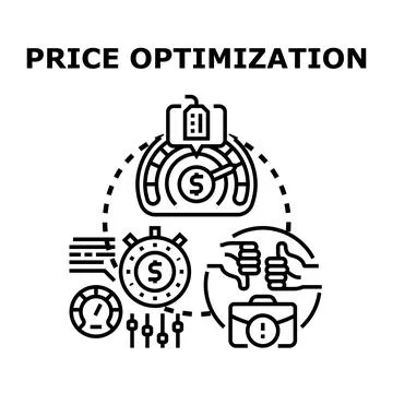 Price optimization strategy evaluating business performance concept イラスト素材