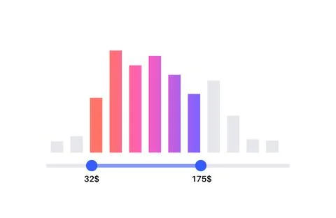 Price range filter 스톡 일러스트
